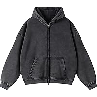 DXSHCV Oversize Men's Vintage Hoodie Pullover Long Sleeve